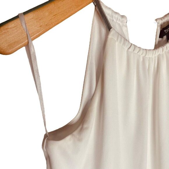 White House Black Market | Halter Chain Blouson Drop Waist Dress Size S | NWT - Picture 7 of 12